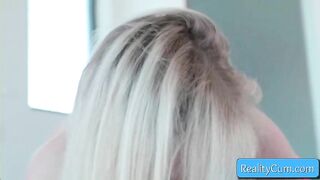 Hottie and turned on big boobed blonde teenagers Chloe Foster suck big