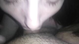Goth Blonde Sucking Off Dick like a Super Sexy women