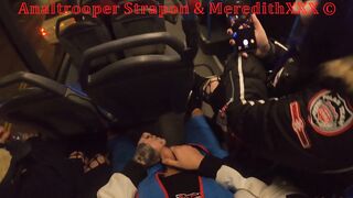 two Girls and one Dude, Douple Team Bj into City Bus. really