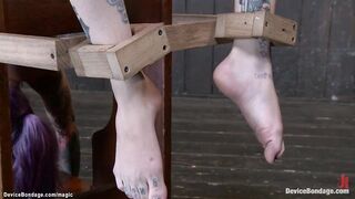 Inked hoe riding machine into device
