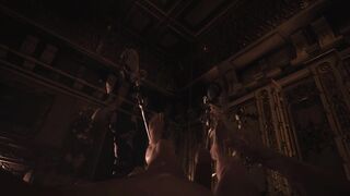 Resident Evil 8 Naked Lady Dimitrescu White Lace Panties & Nude Vampire