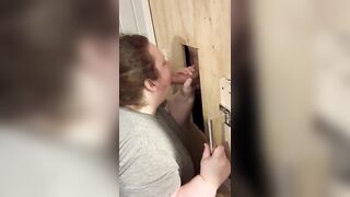 Bombshell Ex-Wife Slutwife Blows Random Dick at Private Gloryhole BBW