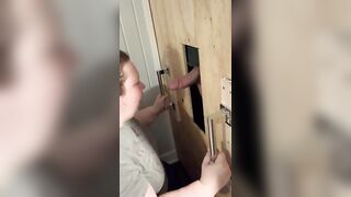 Bombshell Ex-Wife Slutwife Blows Random Dick at Private Gloryhole BBW