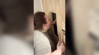 Bombshell Ex-Wife Slutwife Blows Random Dick at Private Gloryhole BBW