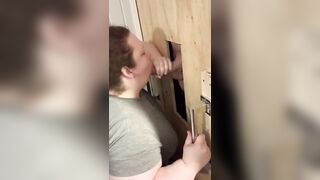 Bombshell Ex-Wife Slutwife Blows Random Dick at Private Gloryhole BBW