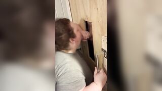 Bombshell Ex-Wife Slutwife Blows Random Dick at Private Gloryhole BBW