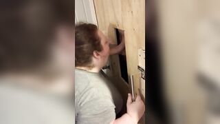 Bombshell Ex-Wife Slutwife Blows Random Dick at Private Gloryhole BBW