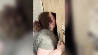 Bombshell Ex-Wife Slutwife Blows Random Dick at Private Gloryhole BBW
