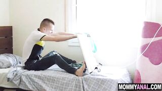Milf lets step son screwed her anal hole
