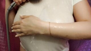 Shower Breasts Play and Soak T-shirt - Commission