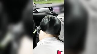 Amateur Gf Deepthroats Dick inside Outdoor Vehicle Park