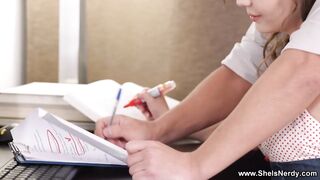 She Is Nerdy - Anal tutoring for slim teeny Stasia