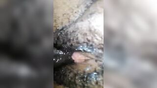 Big Boobed Black mom get some Soak Butt Vagina
