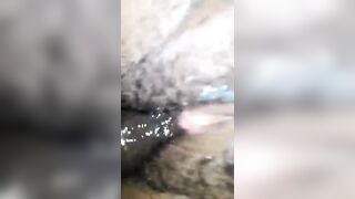 Big Boobed Black mom get some Soak Butt Vagina