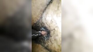 Big Boobed Black mom get some Soak Butt Vagina