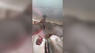 Trying my new Suction Cup Vibrator on my Shower Wall