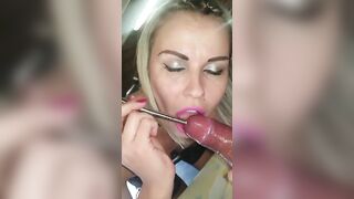 Bae Pink Lipstick Whore Sounds his Dirty Dick at the Office