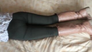 MY MOTHER'S SISTER INSIDE HER BEDROOM GETS EXCITED, UNDRESSES, MASTURBATES