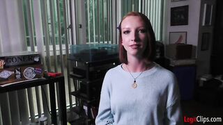 Hottie red haired hand job hoe Katie Kiss takes a magic wand