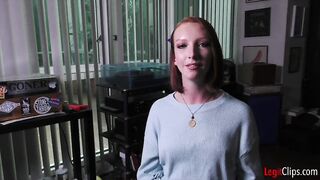 Hottie red haired hand job hoe Katie Kiss takes a magic wand