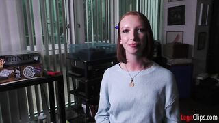 Hottie red haired hand job hoe Katie Kiss takes a magic wand