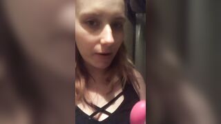Blowing my Dildo to Clean it after using it