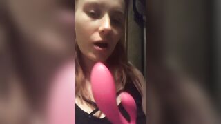 Blowing my Dildo to Clean it after using it