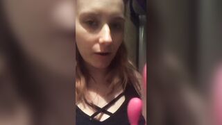 Blowing my Dildo to Clean it after using it