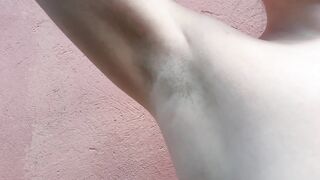 Armpit Bdsm, Bushy Armpits and Bushy Vagina, Long Natural Jugs Tease
