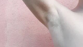 Armpit Bdsm, Bushy Armpits and Bushy Vagina, Long Natural Jugs Tease