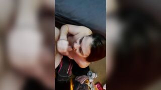 Short Bj followed by a Creamy Suprise
