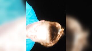 Blowing big black cock public of Hotel