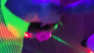 Rave Hoe Gets two Dicks using Sex Swing