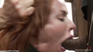 Red Head cougar butt creampie inside interracial