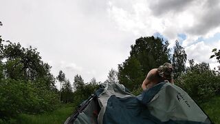 Naked Camping: Setting up a Tent Nude
