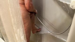 Step Aunt JOI inside Shower Jack off Spying on best Legs Foot