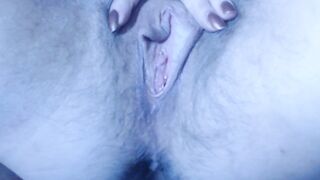Pretty Unshaved Twat Squirting Close up and Performance Pink in
