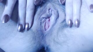Pretty Unshaved Twat Squirting Close up and Performance Pink in