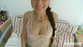 Korean college girl gets her breasts groped by man and she