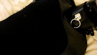 KinkyViolet Pvc Bdsm cunt with mouth into Armbinder