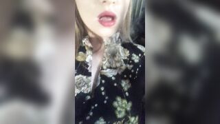 women inside a Dress Smokes Sexually
