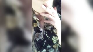 women inside a Dress Smokes Sexually