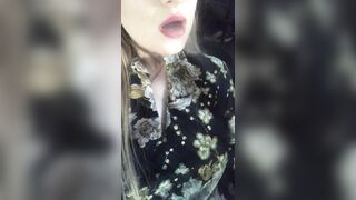 women inside a Dress Smokes Sexually