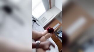 Gorgeous California Hispanic with Red Hair Rides her Friends Bf big black cock