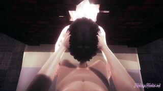 Naruto Anime 3D - Three-Way Hinata blowjoib and Gets Pounded