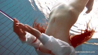 Huge Natural Hooters Beauty Lola Underwater Swimming