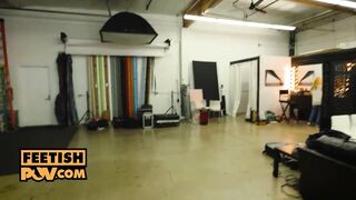 Big Titted bossy cougar fucks you with her toes and snatch