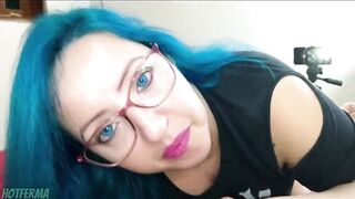 Kinky cousin made me cum inside her mouth and then