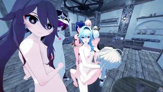REVERSE GANG BANG - GENSHIN IMPACT HAREM (6 GIRLS one BRO)