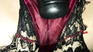 Roomate Catches me Rubbing my Soak Snatch with my Wand. Records me